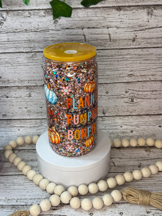 🍂 Fall Vibes Glitter Plastic (BPA-Free) Cup