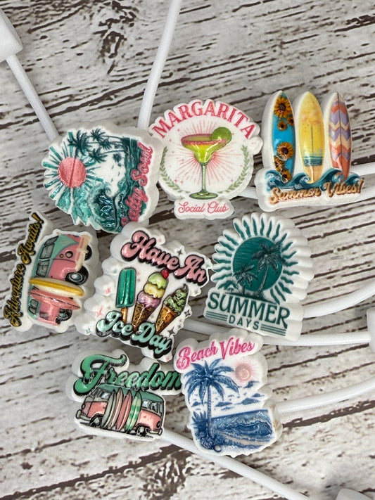 Straw Toppers and Straw Charms