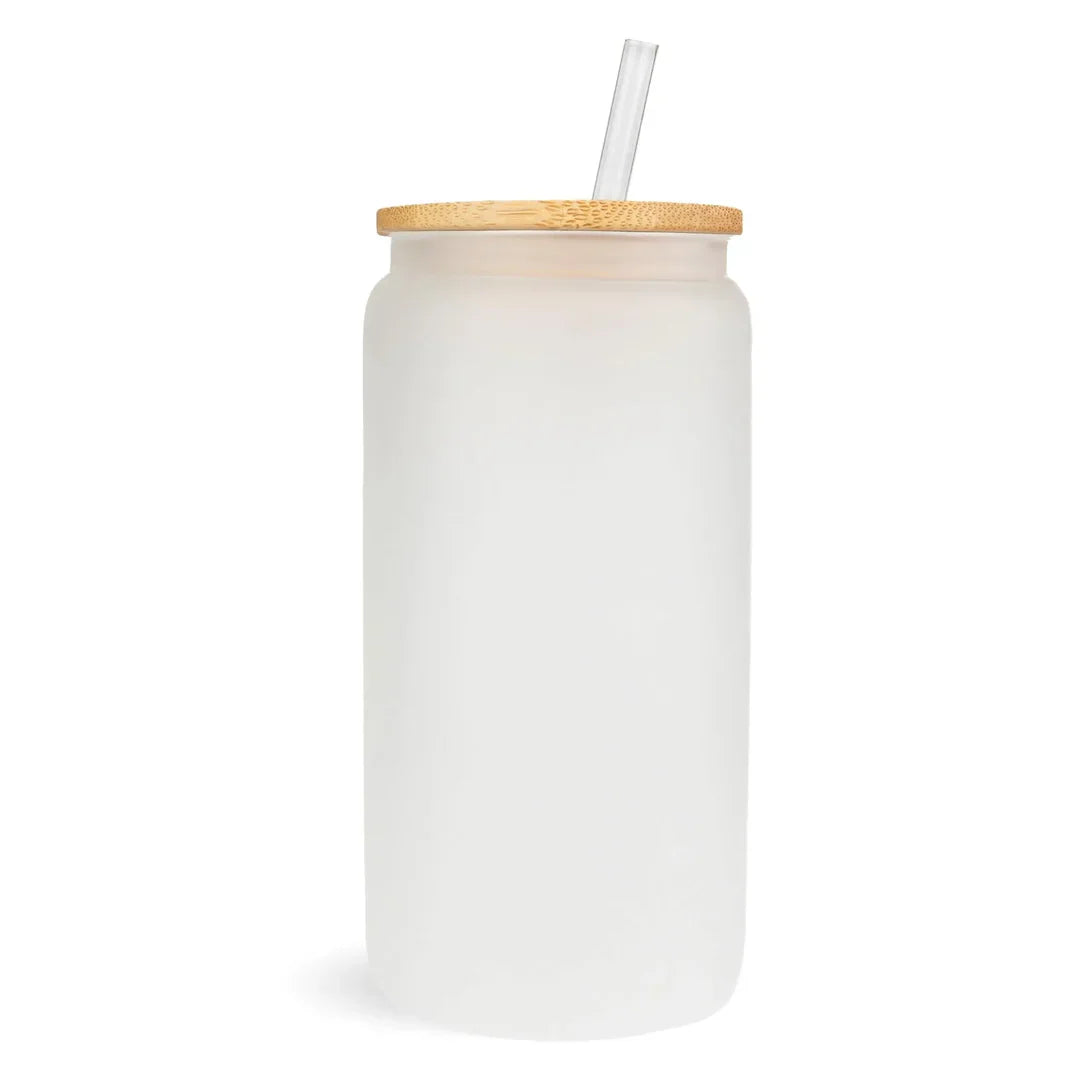 16oz Frosted Glass Cup