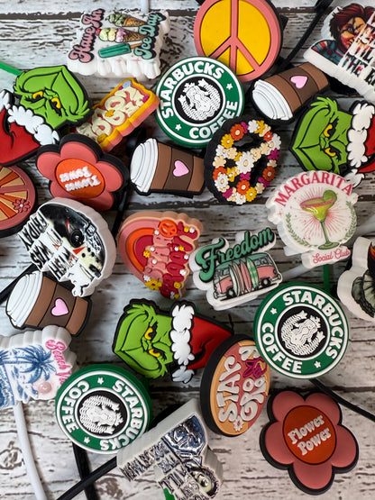 Straw Toppers and Straw Charms