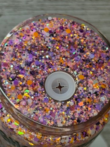 👻 I Ghost People All Year Round Glitter Glass Cup Wrap + Matching Lid