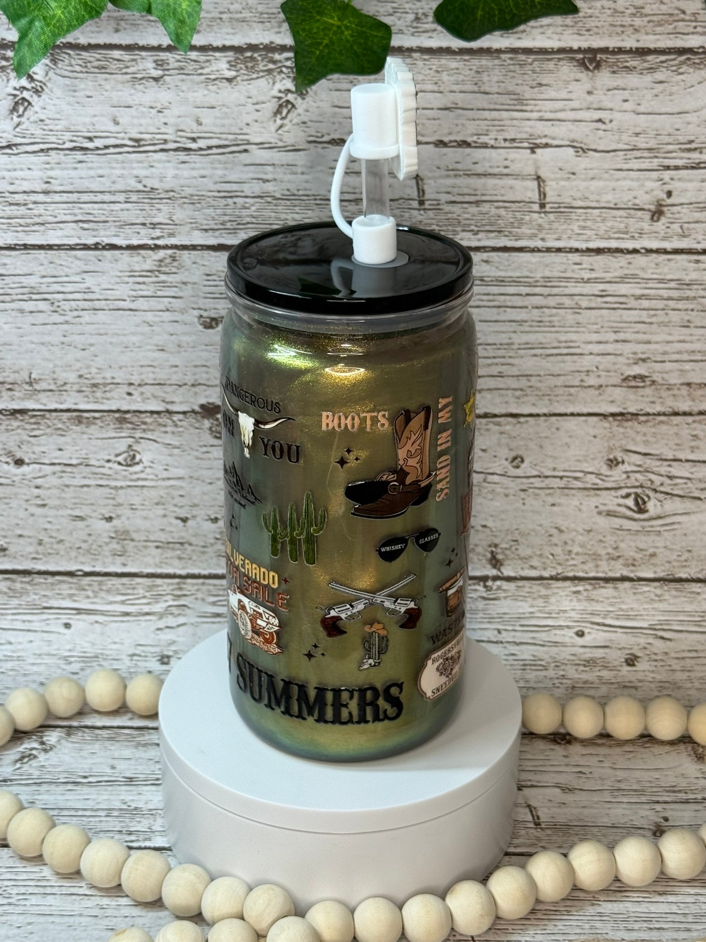 Morgan Wallen Song Mica Shimmer Plastic (BPA-Free) Cup