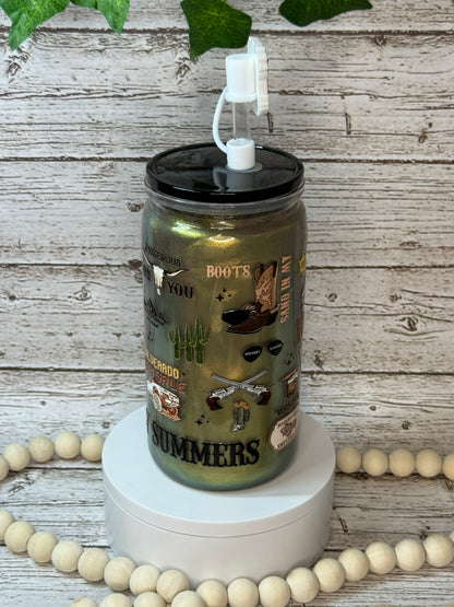 Morgan Wallen Song Mica Shimmer Plastic (BPA-Free) Cup