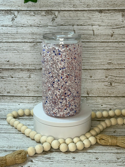 16oz Glass Snow Globe Cup