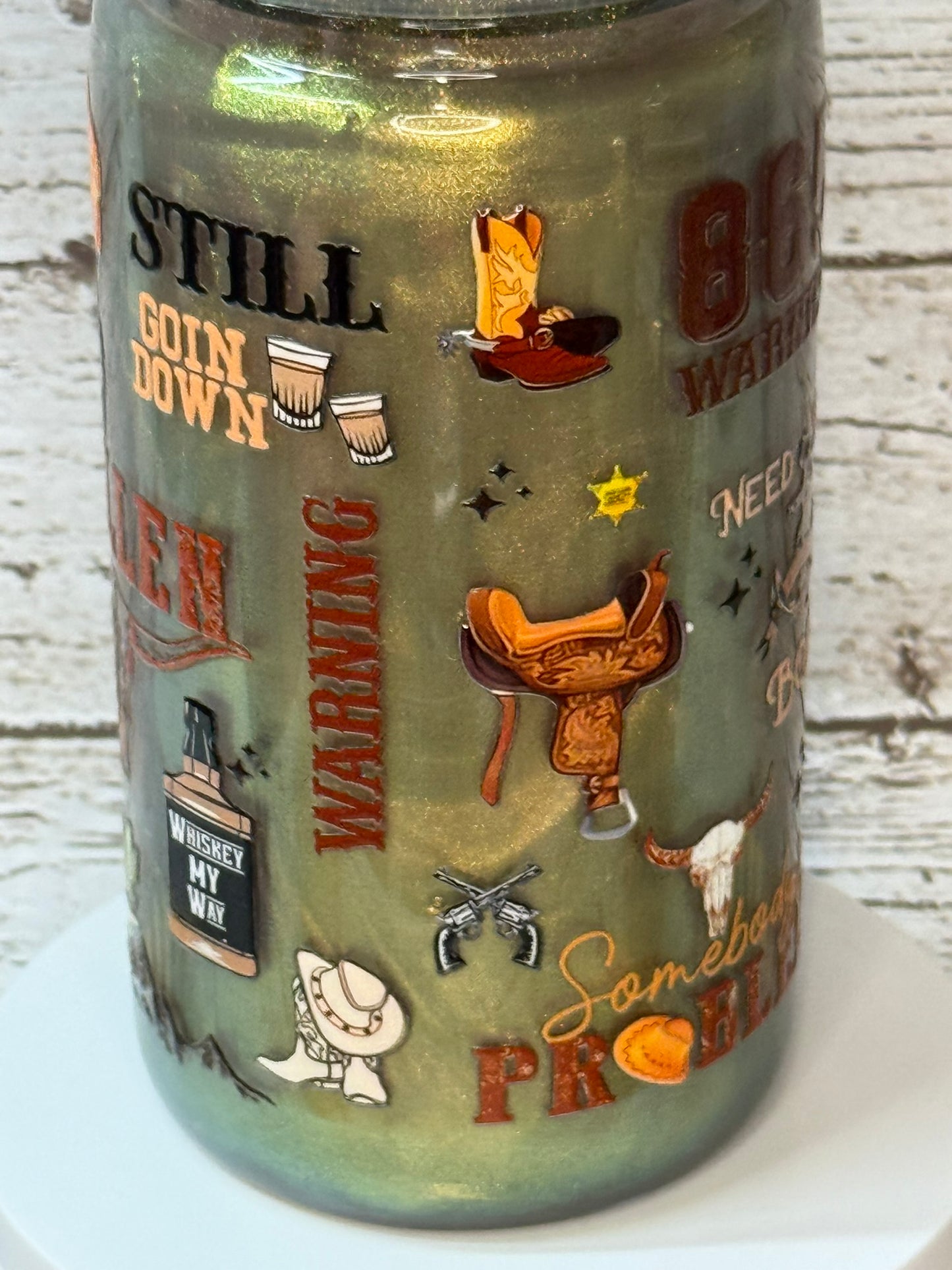 Morgan Wallen Song Mica Shimmer Plastic (BPA-Free) Cup