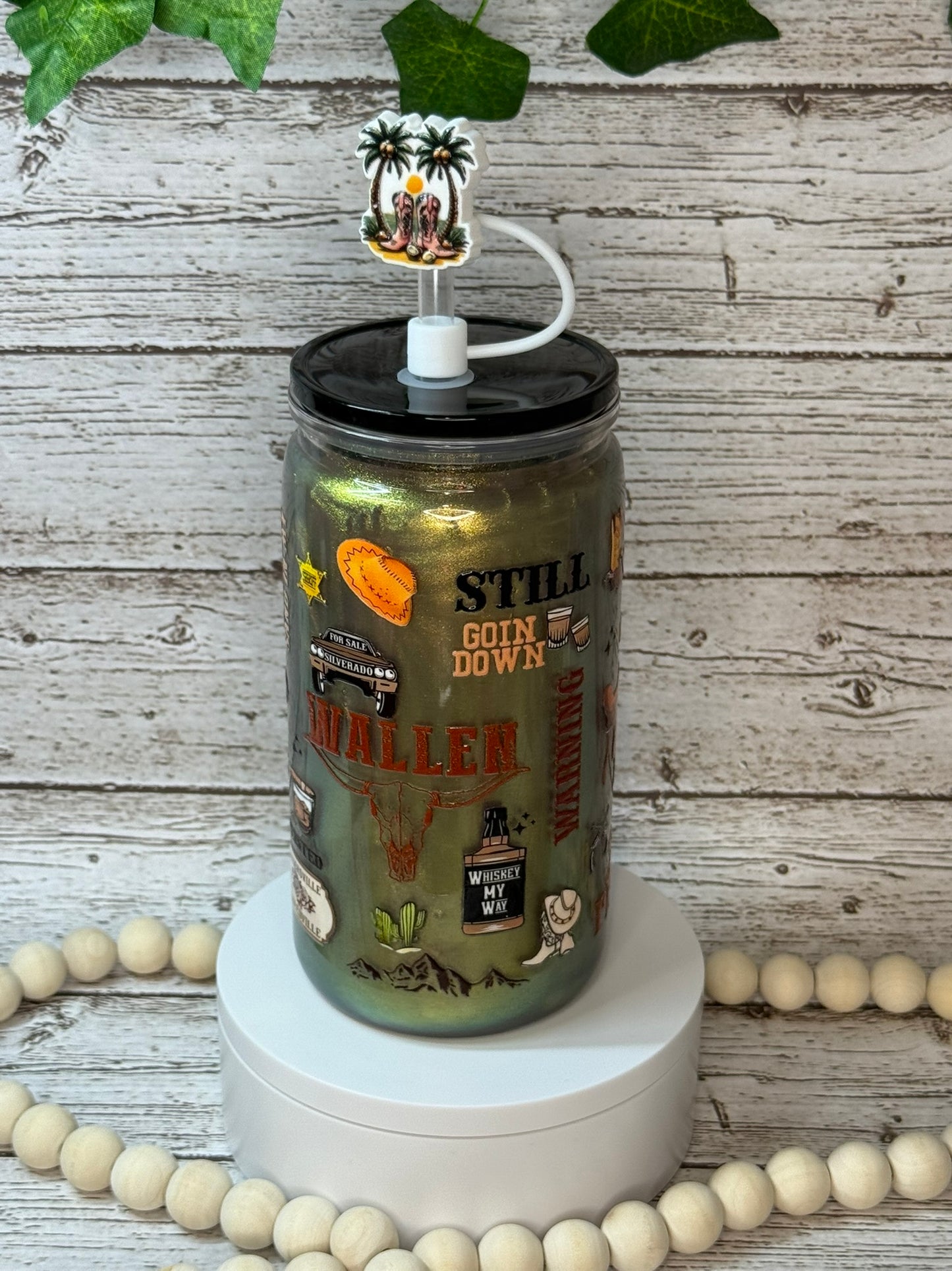 Morgan Wallen Song Mica Shimmer Plastic (BPA-Free) Cup