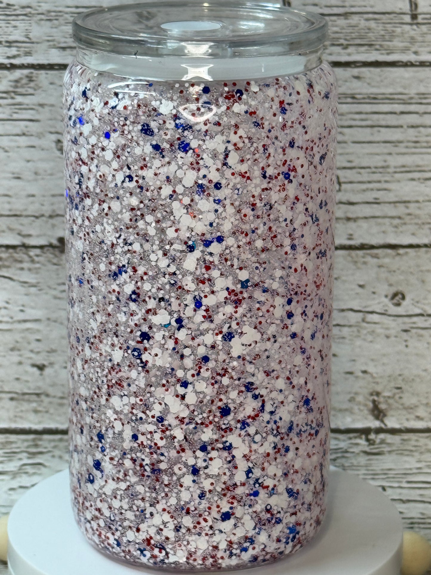 16oz Glass Snow Globe Cup