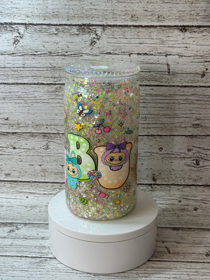 Labubu - Snowglobe Plastic Cup with Matching Lid